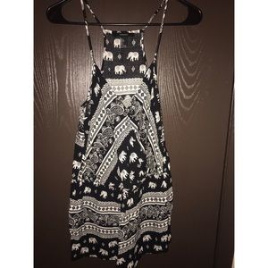 Black and white romper